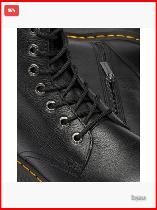 Unisex Combat Boots Platform Heel Lace-Up Leather Ankle Boots main image 3